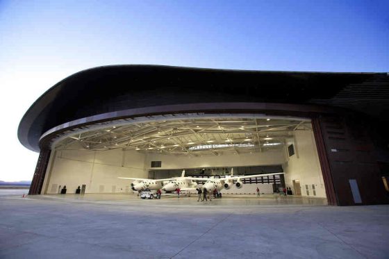 Spaceport America with WhiteKnightTwo & SpaceShipTwo
