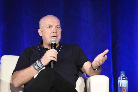 Producer Cassian Elwes speaks at the American Film Market Pitch Conference (Photo by Dan Steinberg/Invision for IFTA/AP Images)