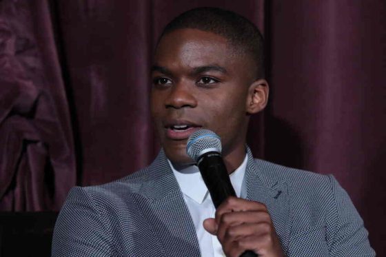Jovan Adepo speaks at the LA Guild Screening of "Fences" at the Regency Village Theatre in Los Angeles, CA on November 5, 2016...(Photo: Alex J. Berliner / ABImages)