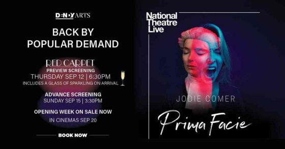DOUBLE PASS GIVE AWAY FOR JODIE COMER PRIMA FACIE AT COOPAROO DENDY CINEMA